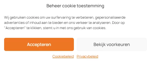 Complianz Cookie banner website Digital Dudes