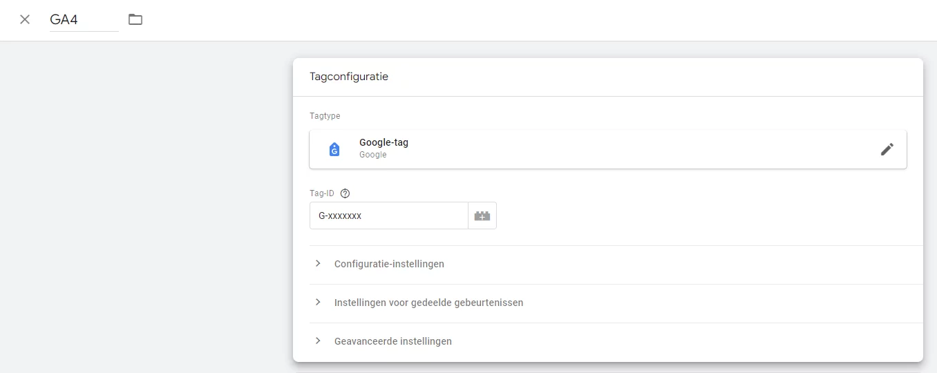 Google Analytics Tag in Google Tag Manager