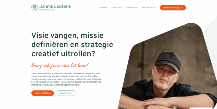 Jannis Lootens website en marketingtrajecten